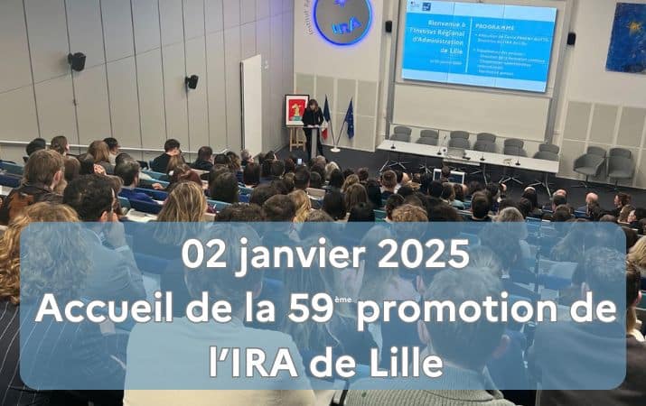 Accueil de la 59e promotion de l'IRA de Lille le 02 janvier 2025